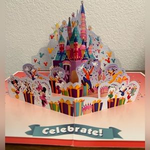 Disney “Celebrate” Extra Large Pop-up Greeting Cards -NIB - set of 4